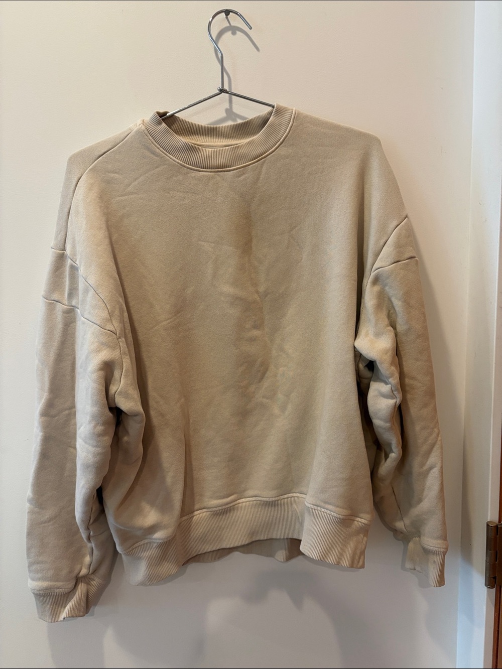 Outdoor Voices Beige Crewneck Sweatshirt